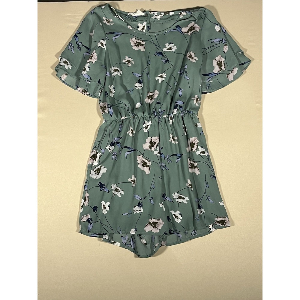 Sienna Sky Sage Green Flower Women's Mid Length Skirt Size S